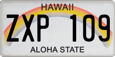 HI license plate ZXP109