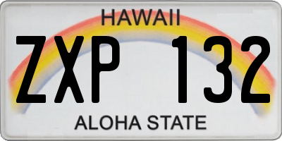 HI license plate ZXP132