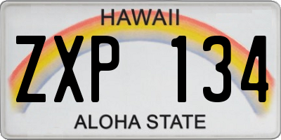HI license plate ZXP134