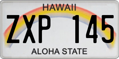 HI license plate ZXP145
