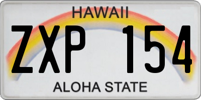 HI license plate ZXP154