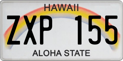 HI license plate ZXP155