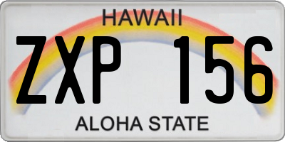 HI license plate ZXP156