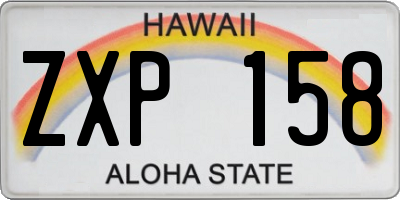 HI license plate ZXP158