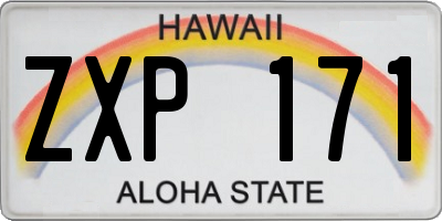 HI license plate ZXP171