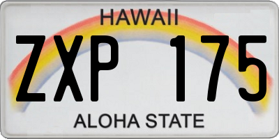 HI license plate ZXP175