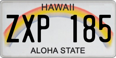 HI license plate ZXP185