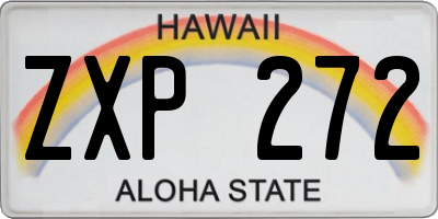 HI license plate ZXP272