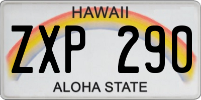 HI license plate ZXP290