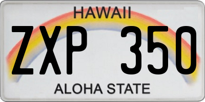 HI license plate ZXP350