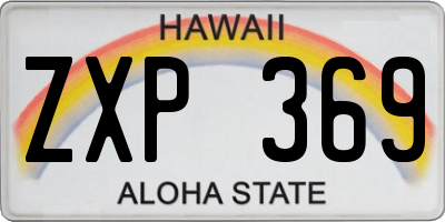 HI license plate ZXP369