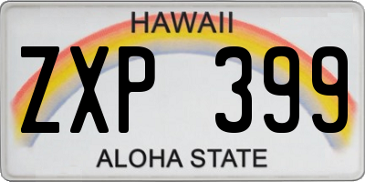 HI license plate ZXP399