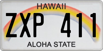 HI license plate ZXP411