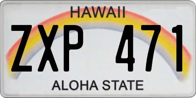 HI license plate ZXP471