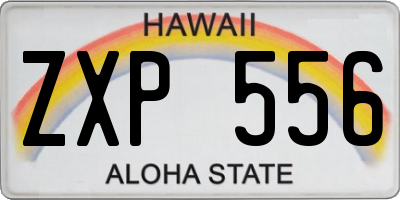 HI license plate ZXP556