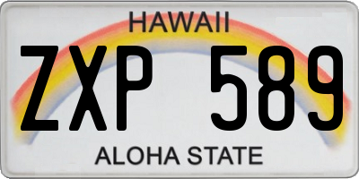 HI license plate ZXP589