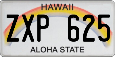 HI license plate ZXP625