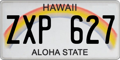 HI license plate ZXP627