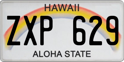 HI license plate ZXP629