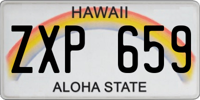 HI license plate ZXP659