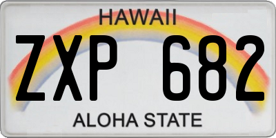 HI license plate ZXP682