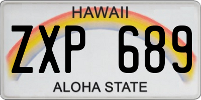HI license plate ZXP689