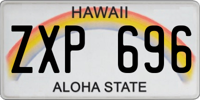 HI license plate ZXP696