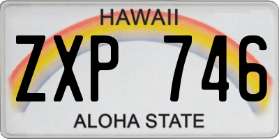HI license plate ZXP746