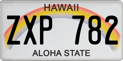 HI license plate ZXP782