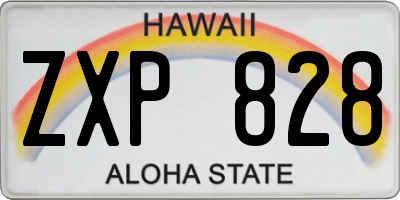 HI license plate ZXP828