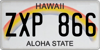 HI license plate ZXP866