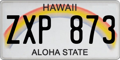 HI license plate ZXP873