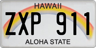HI license plate ZXP911
