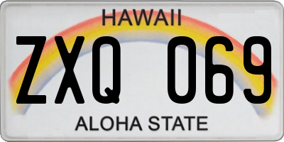 HI license plate ZXQ069