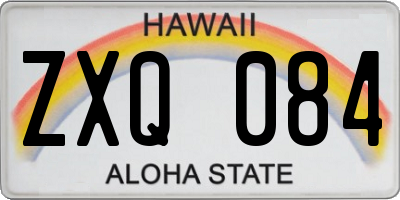 HI license plate ZXQ084