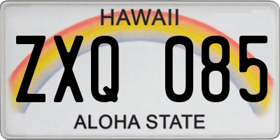 HI license plate ZXQ085