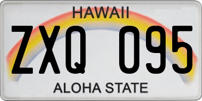 HI license plate ZXQ095