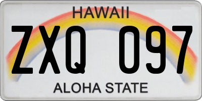 HI license plate ZXQ097