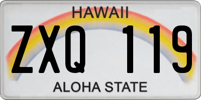 HI license plate ZXQ119