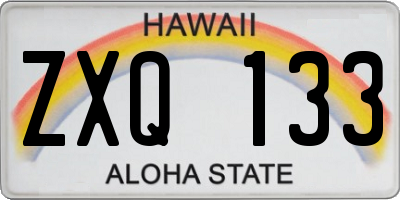 HI license plate ZXQ133