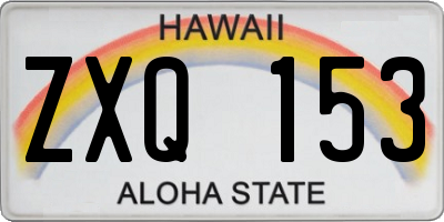 HI license plate ZXQ153