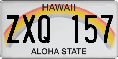 HI license plate ZXQ157