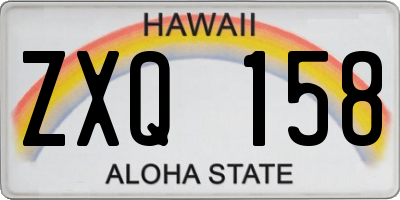 HI license plate ZXQ158