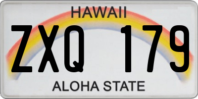 HI license plate ZXQ179