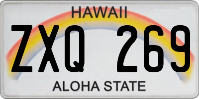 HI license plate ZXQ269