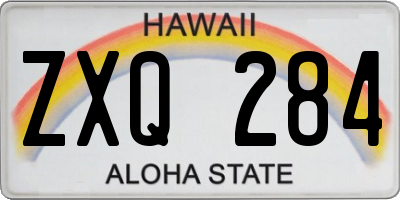 HI license plate ZXQ284