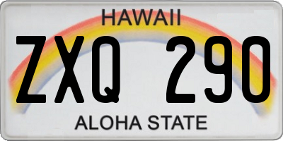 HI license plate ZXQ290