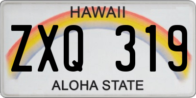 HI license plate ZXQ319