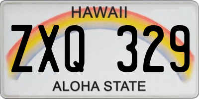 HI license plate ZXQ329