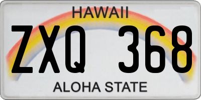 HI license plate ZXQ368